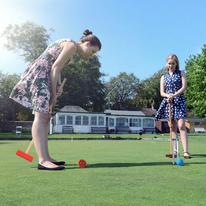 Sonnewelt Krocket Spiel 2-4 Spieler Croquet Set