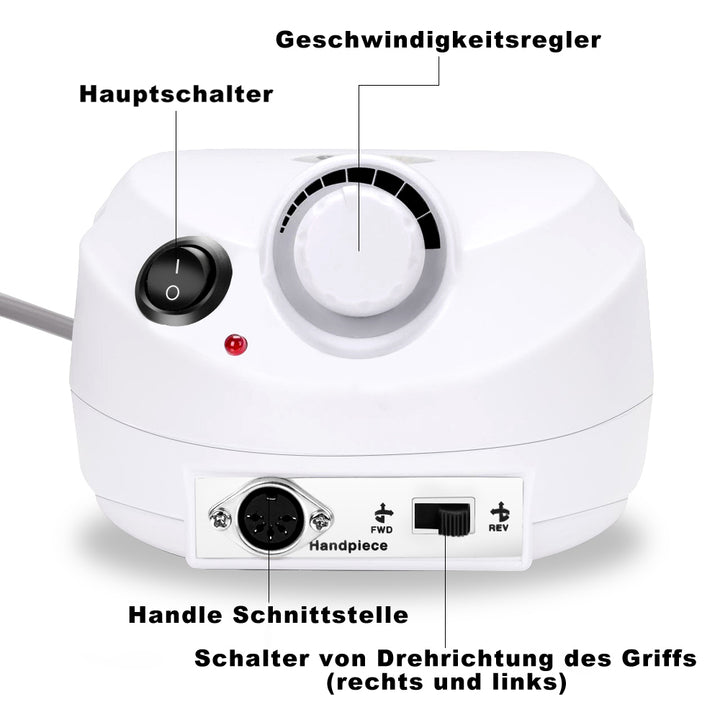 Sonnewelt Elektrische Nagelfräser 30000 U/min Nagelfeile Pediküre