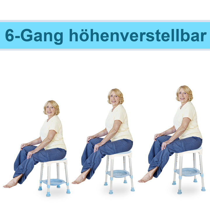 Sonnewelt Duschhocker 360°Drehbarer mit Paletten