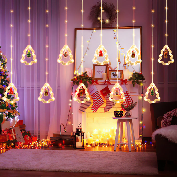 Sonnewelt LED Weihnachtsbeleuchtung Lichtervorhang 3M