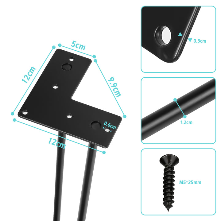 Sonnewelt Hairpin Legs Tischbeine Metall schwarz