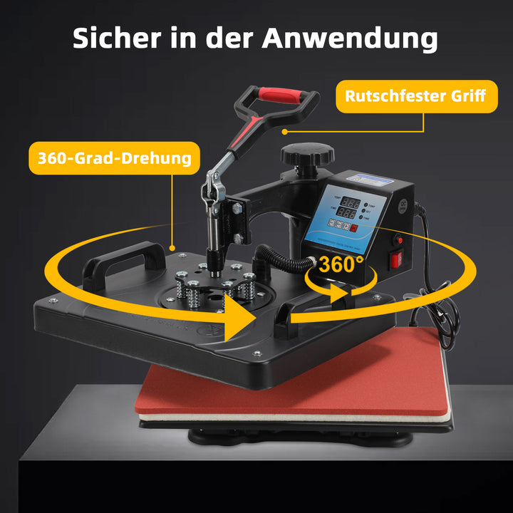 Sonnewelt Transferpresse Hitzepresse 8 IN 1 1250W