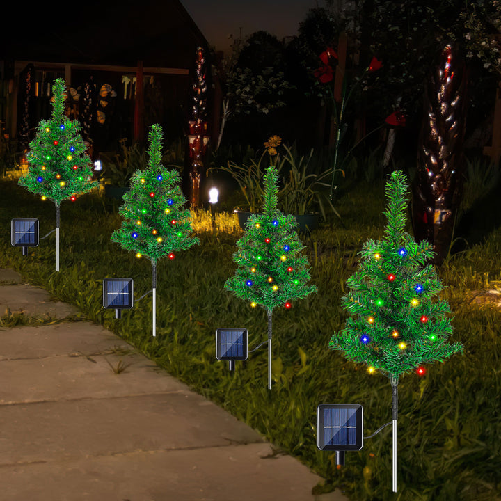 Sonnewelt LED Solar Weihnachtsbaum Weihnachtsdeko 4/8 PCS