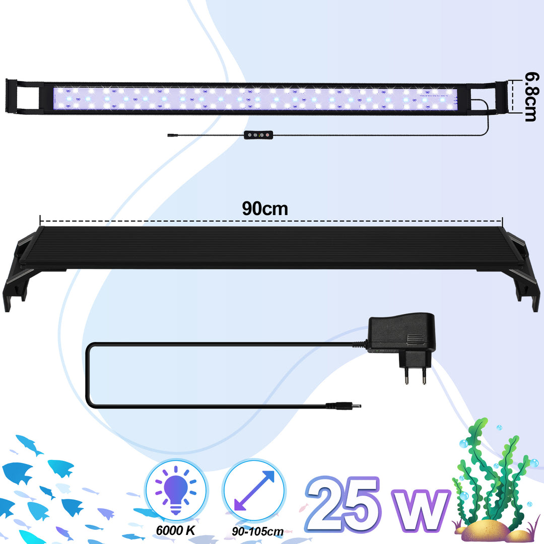 Sonnewelt LED Aquarium Beleuchtung Weiß Blau Licht