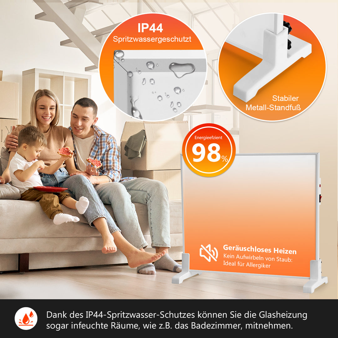 Sonnewelt Infrarotheizung Thermostat APP Fernbedienung 300-1200 W