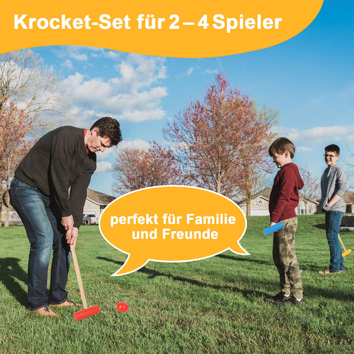 Sonnewelt Krocket Spiel 2-4 Spieler Croquet Set