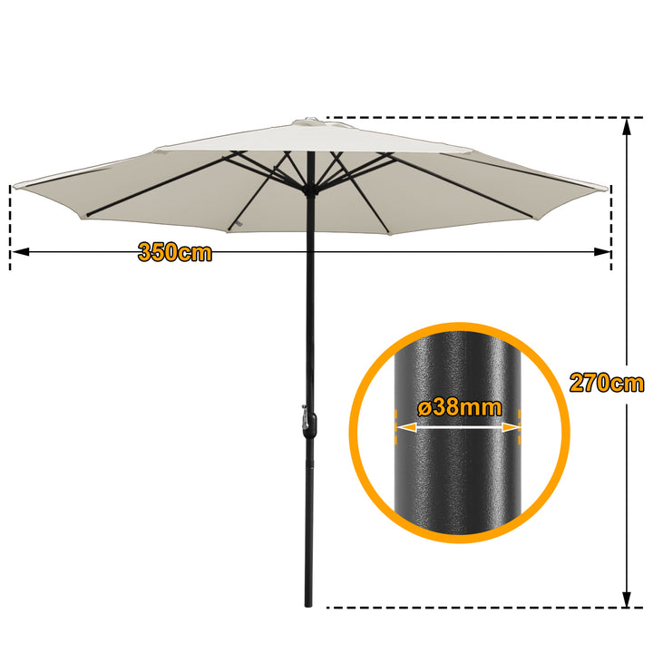 Sonnewelt Sonnenschirm Gartenschirm 3.5m Outdoor