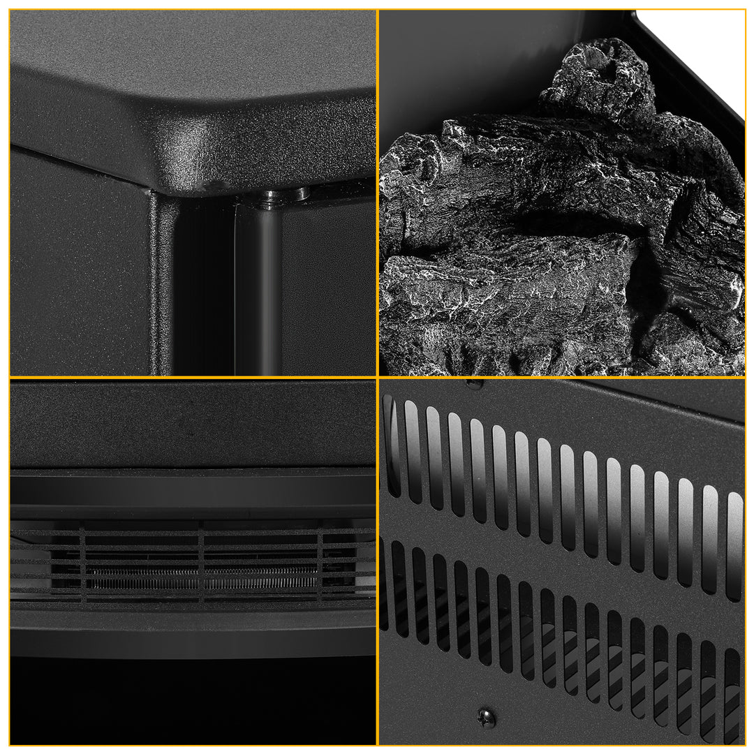 Sonnewelt Elektrokamin mit LED Flammenm WiFi Fernbedienung 900W/1800W