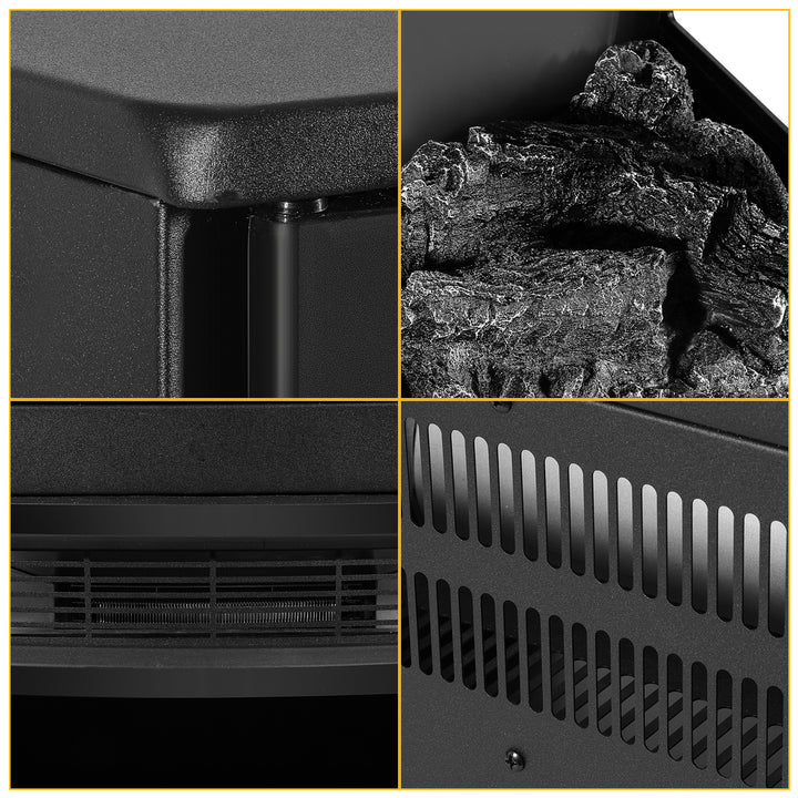 Sonnewelt Elektrokamin mit LED Flammenm WiFi Fernbedienung 900W/1800W