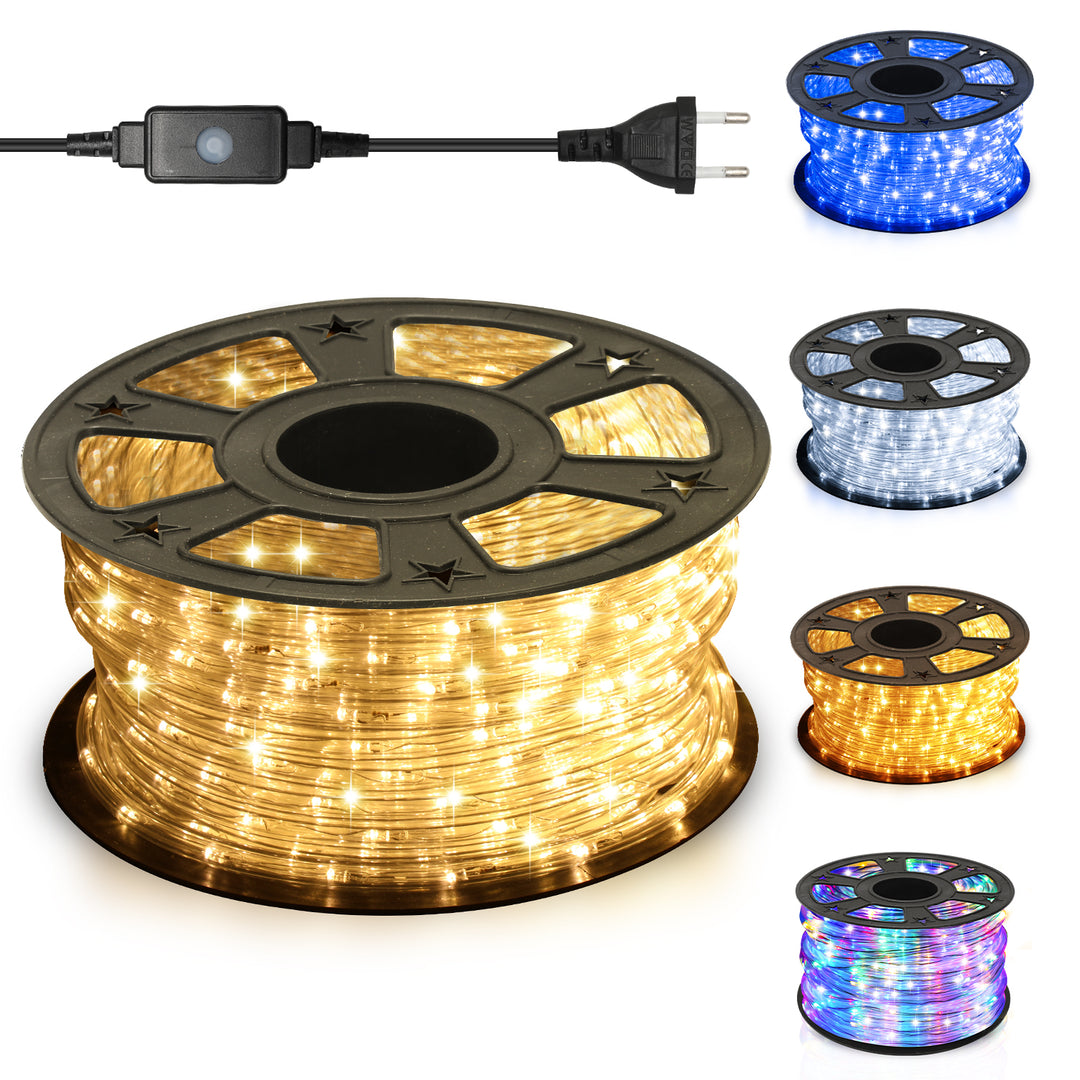 Sonnewelt LED Lichterschlauch mit Timer und 8 Modi 10m-50m