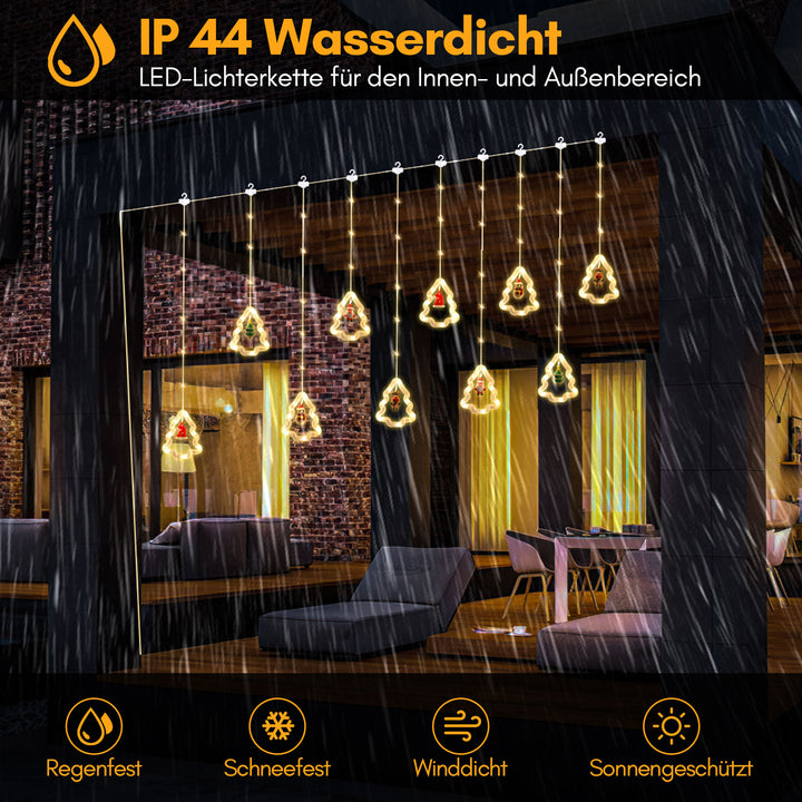 Sonnewelt LED Weihnachtsbeleuchtung Lichtervorhang 3M