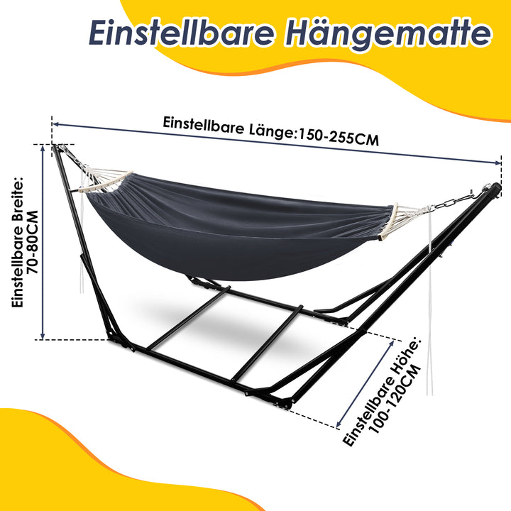 Sonnewelt Hängematte mit Gestell Klappbar mit Tragetasche