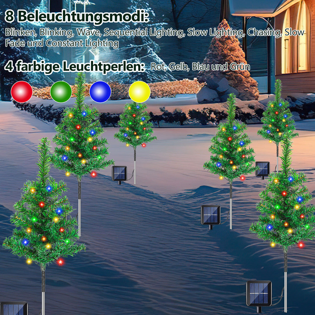 Sonnewelt LED Solar Weihnachtsbaum Weihnachtsdeko 4/8 PCS