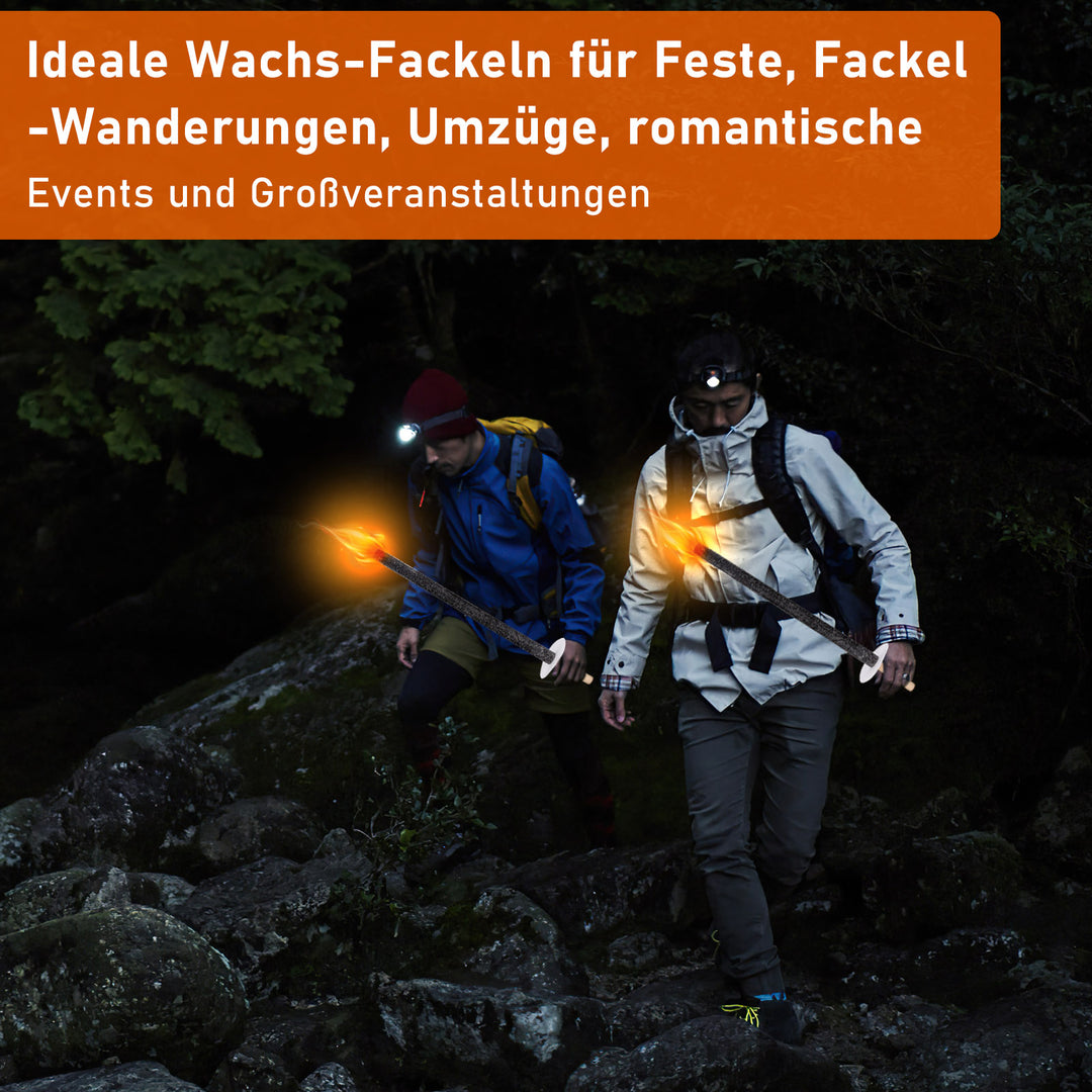 Sonnewelt Wachsfackeln Fackeln für Outdoor Brennzeit 45 min