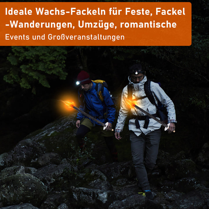 Sonnewelt Wachsfackeln Fackeln für Outdoor Brennzeit 45 min