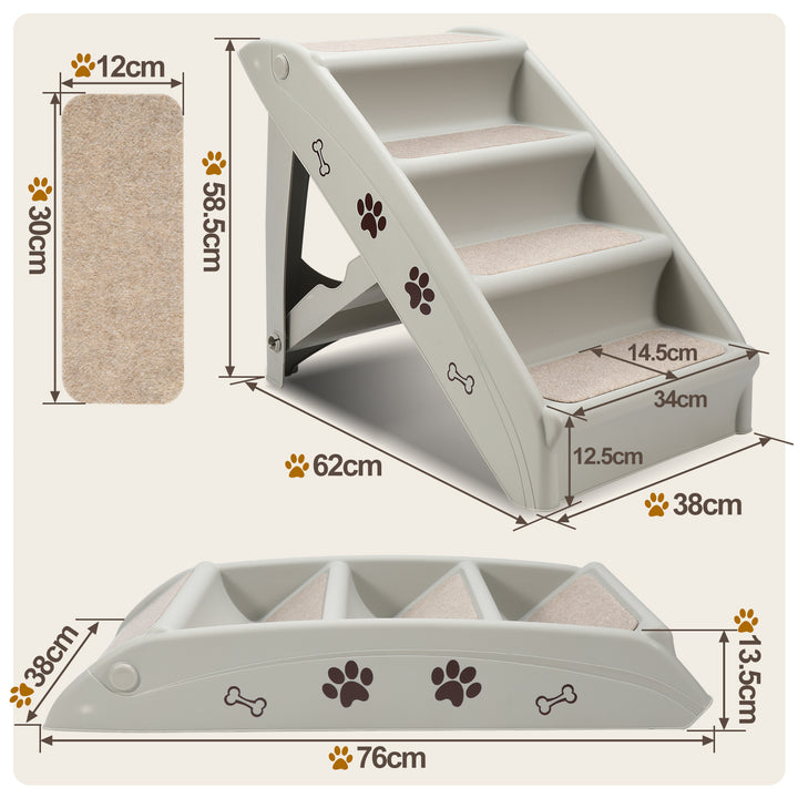 Sonnewelt Hundetreppe Hunderampe Klappbare Maximale Belastung 75kg