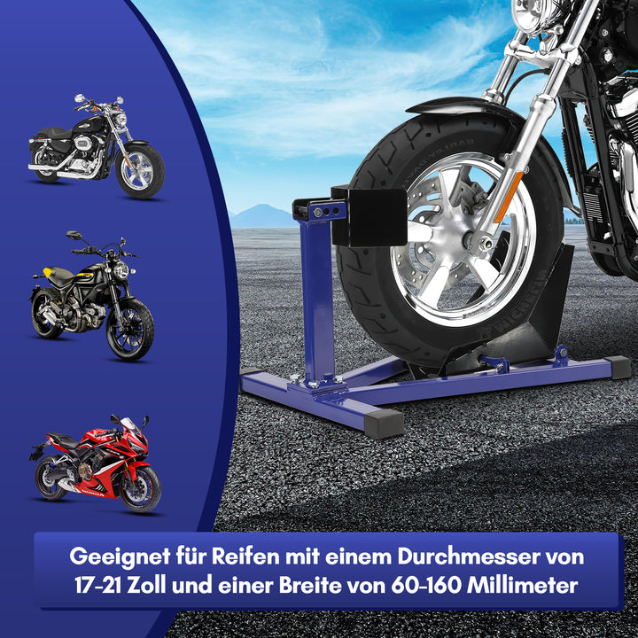 Sonnewelt Motorrad Montageständer Vorderradklemme für 17-21 Zoll Reifen