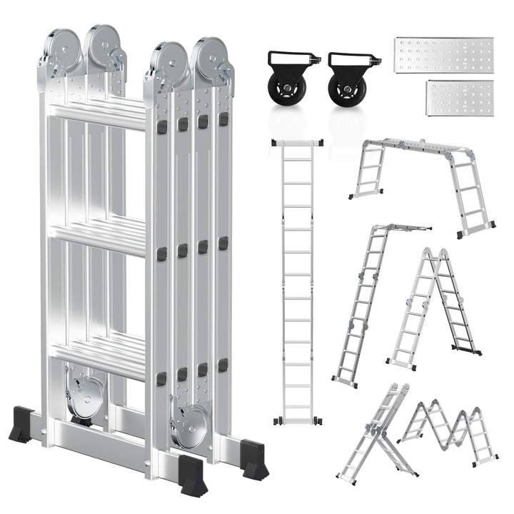 Sonnewelt 7-in-1 Aluminium Mehrzweckleiter 3.6M/4.7M/5.8M