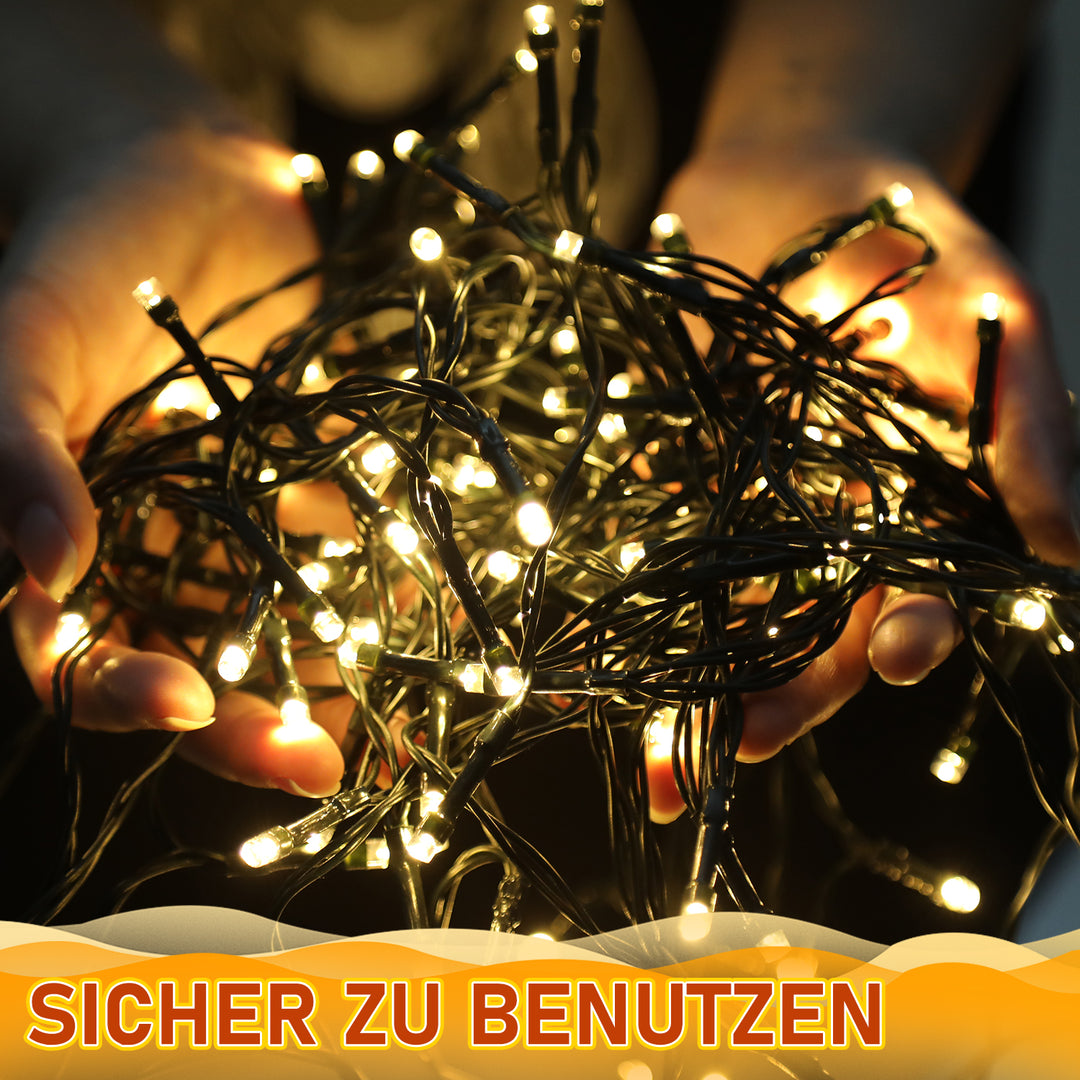 Sonnewelt LED Christbaumbeleuchtung mit Ring 280 LEDs Warmweiß IP44
