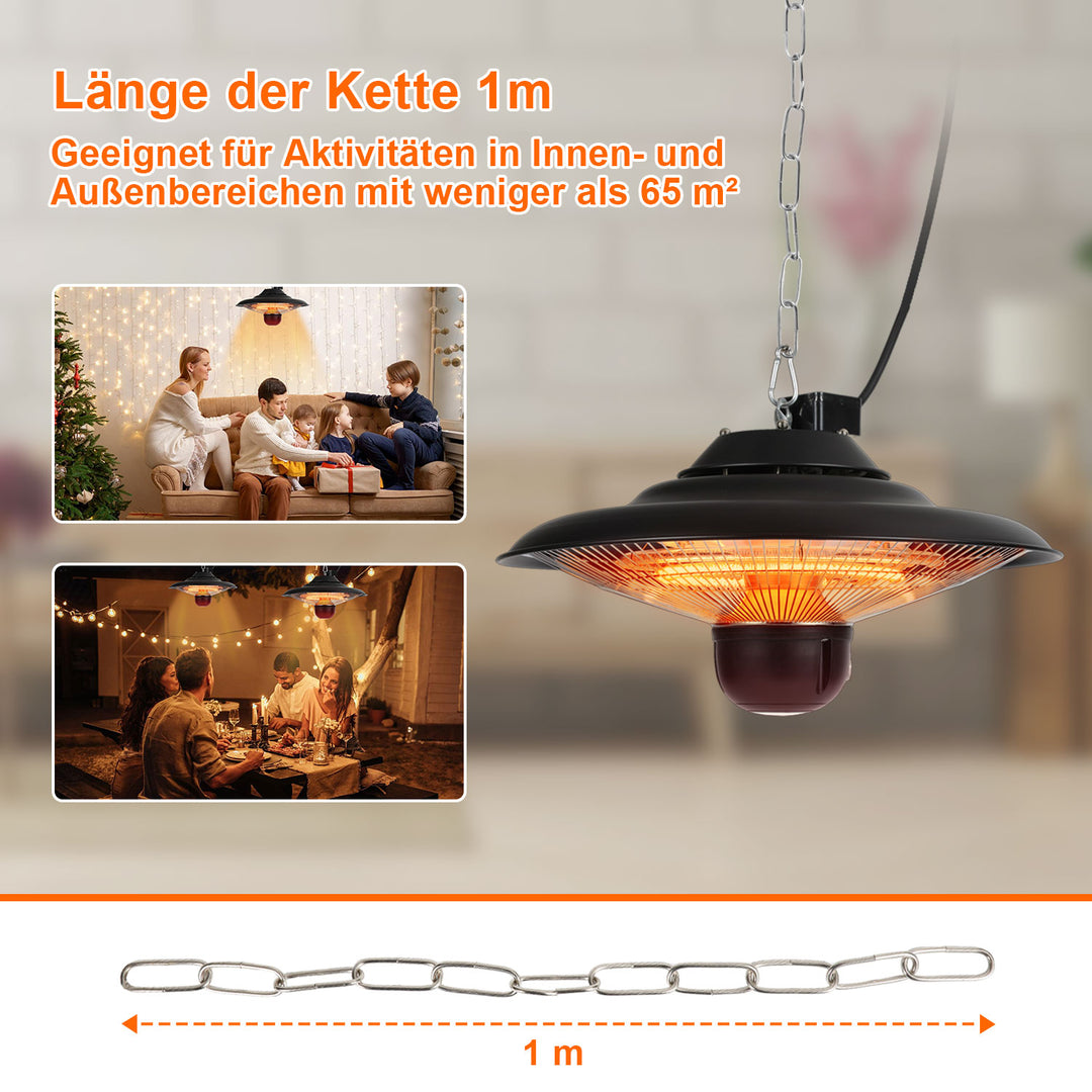Sonnewelt Heizstrahler Infrarot 2000W Deckenheizstrahler