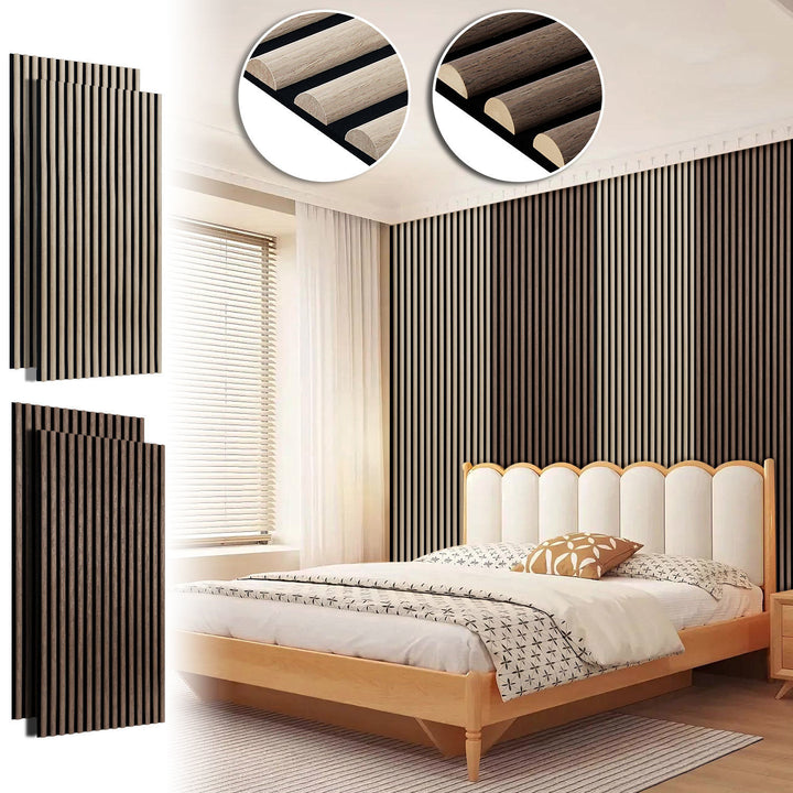 Sonnewelt Akustikpaneele Holz Halbrund Wandpaneele 120x60cm