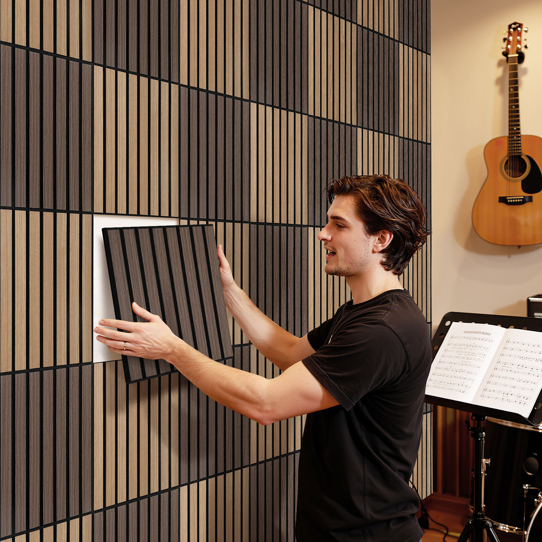 Sonnewelt Akustikpaneele Filz Selbstklebende Wandpaneele Holzoptik