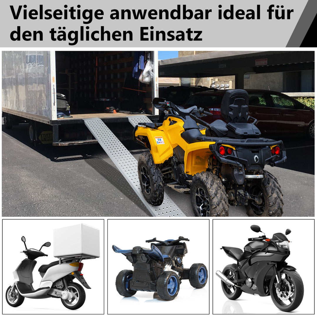 Sonnewelt 2X Auffahrrampe Verladerampe verzinkter Stahl 160cm