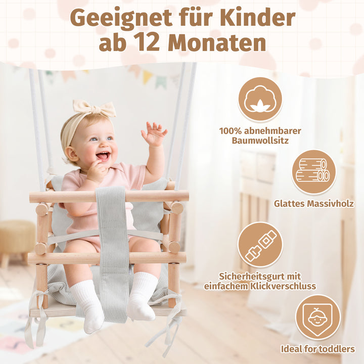 Sonnewelt Babyschaukel 3-in-1 Höhenverstellbar mit Kissen