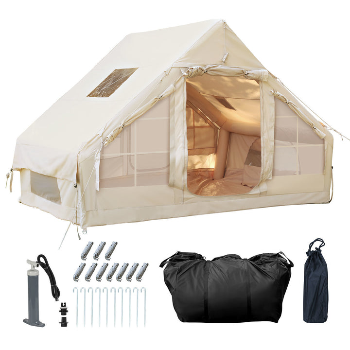 Sonnewelt Aufblasbares Campingzelt mit Dachfenster 6.3㎡