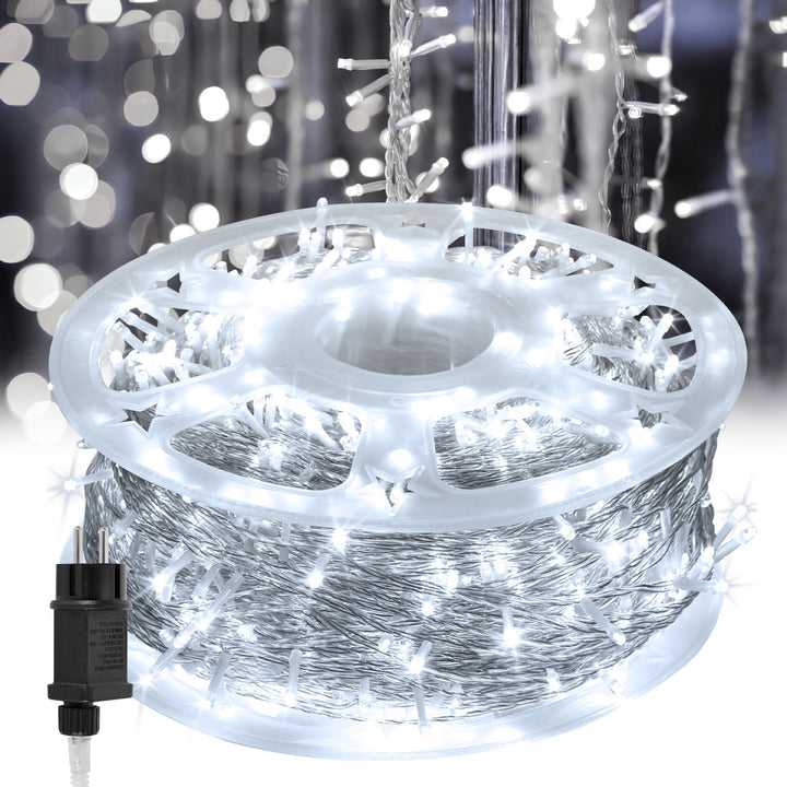 Sonnewelt LED Lichterkette IP44 10m-200m Weiß Kabel