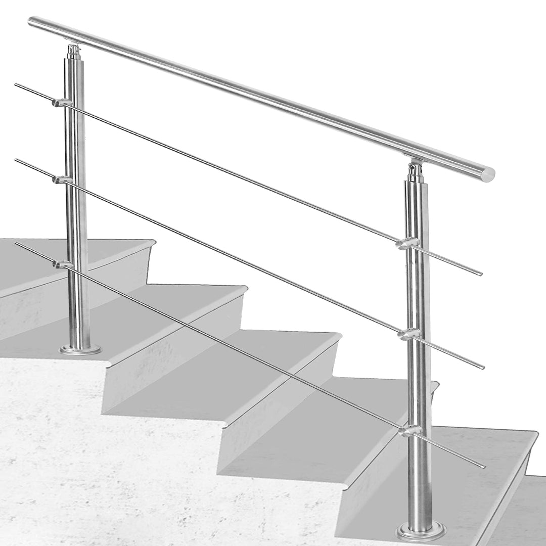 Sonnewelt Treppengeländer Edelstahl Handlauf 80cm-180cm