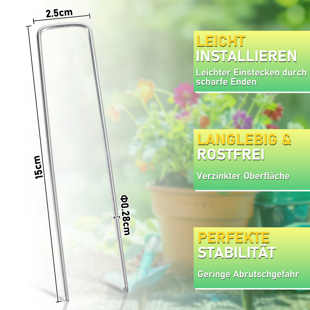 Sonnewelt Erdanker Bodenanker aus Verzinkt 50 Stück/100 Stück