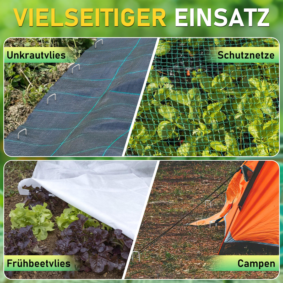 Sonnewelt Erdanker Bodenanker aus Verzinkt 50 Stück/100 Stück