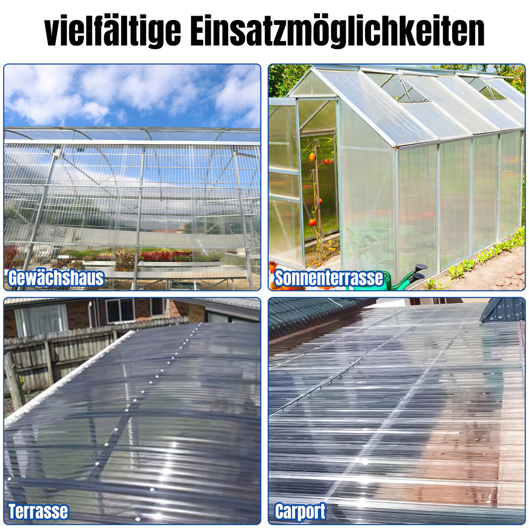 Sonnewelt FRP-Trapezblech Wellplatten 2mm für Dachplatten 3-10 Stück
