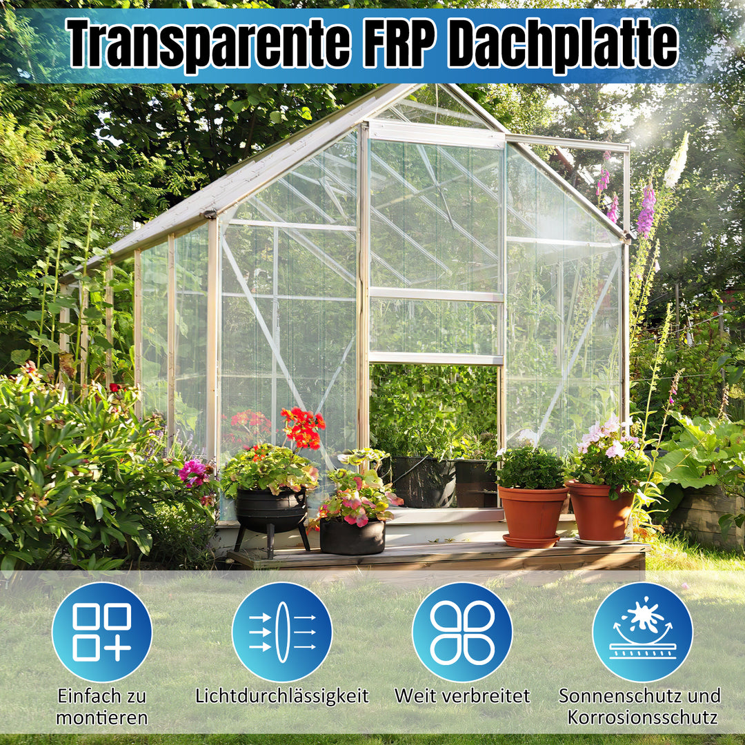 Sonnewelt FRP-Trapezblech Wellplatten 2mm für Dachplatten 3-10 Stück