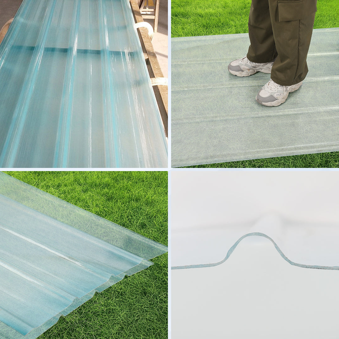Sonnewelt FRP-Trapezblech Wellplatten 2mm für Dachplatten 3-10 Stück