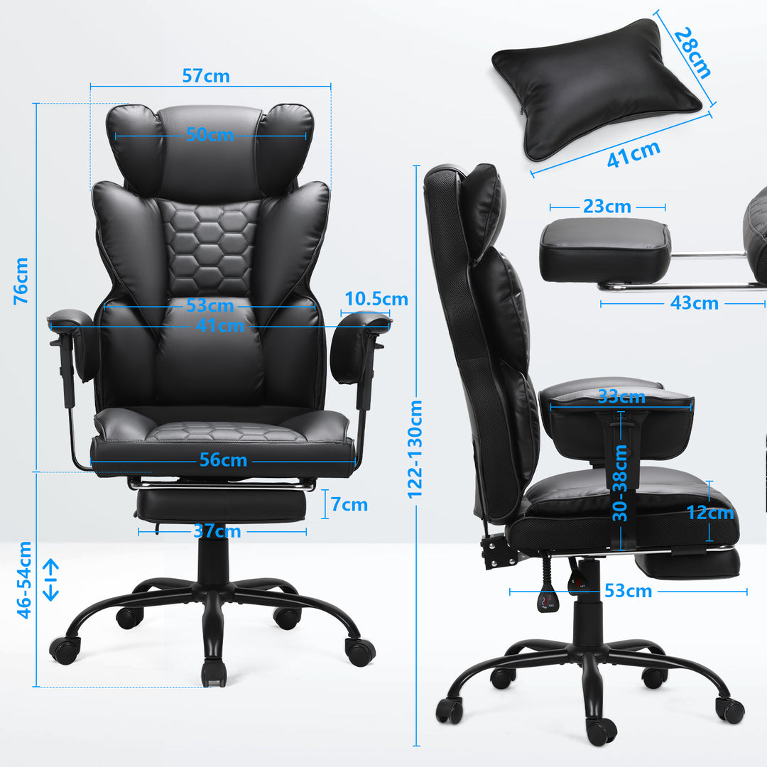 Sonnewelt Gaming Stuhl Bürostuhl Ergonomischer Schwarz