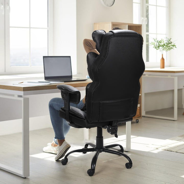 Sonnewelt Gaming Stuhl Bürostuhl Ergonomischer Schwarz