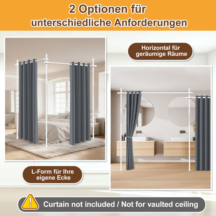 Sonnewelt Raumteiler Gardinenstange 122-305cm(H)