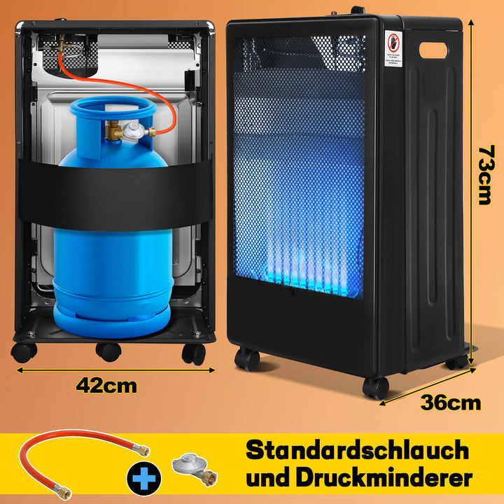Sonnewelt Gasheizer 3800W Gasheizung für Gasflaschen Faltbarer mit EU Adapter