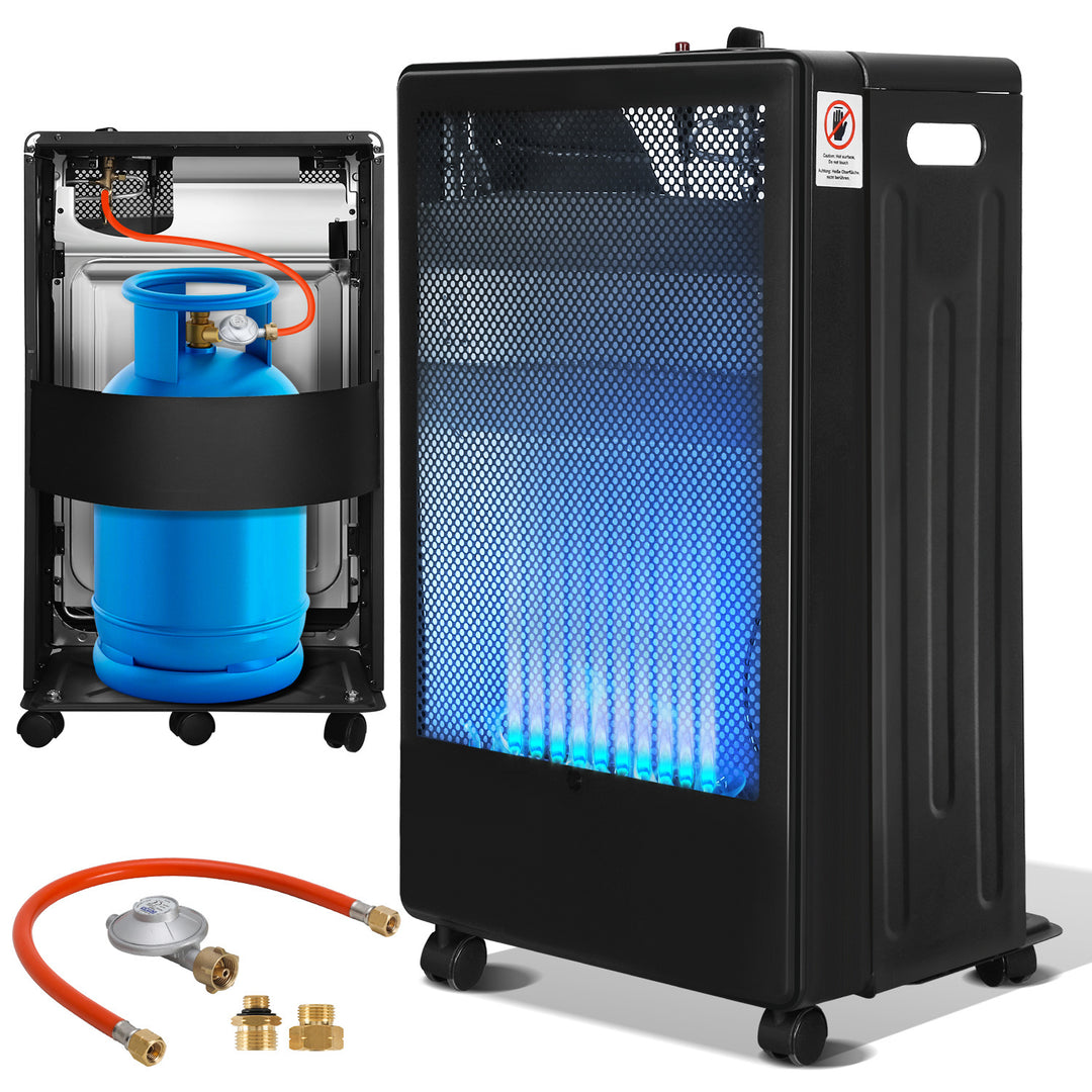 Sonnewelt Gasheizer 3800W Gasheizung für Gasflaschen Faltbarer mit EU Adapter
