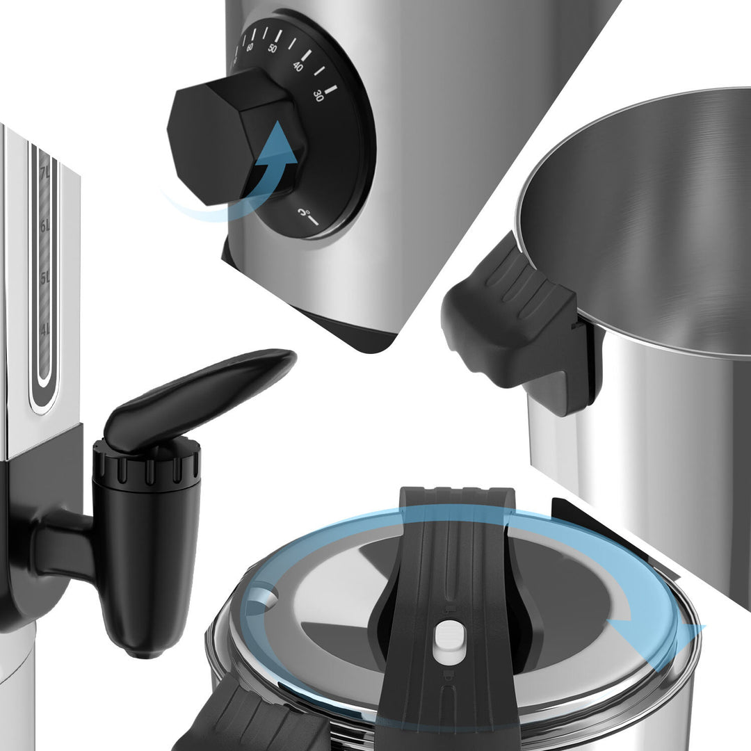 Sonnewelt Glühweinkocher Glühweintopf Edelstahl 1500W 8L