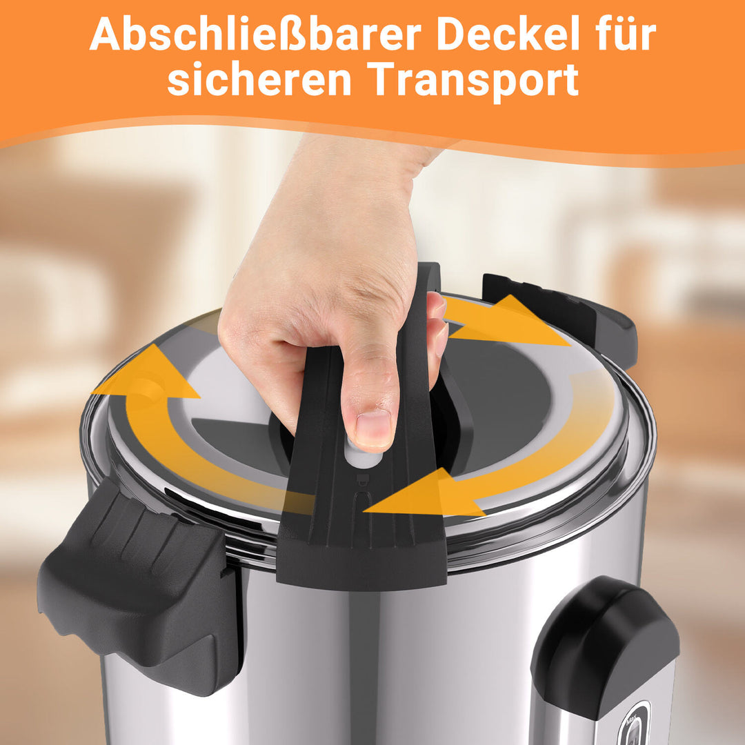 Sonnewelt Glühweinkocher Glühweintopf Edelstahl 1500W 8L