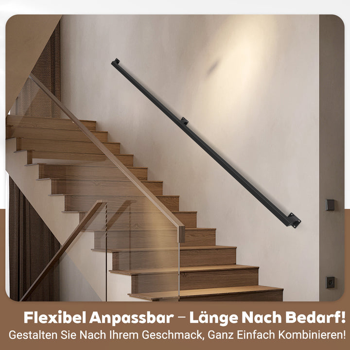 Sonnewelt Handlauf Treppengeländer Schwarz 60-360cm