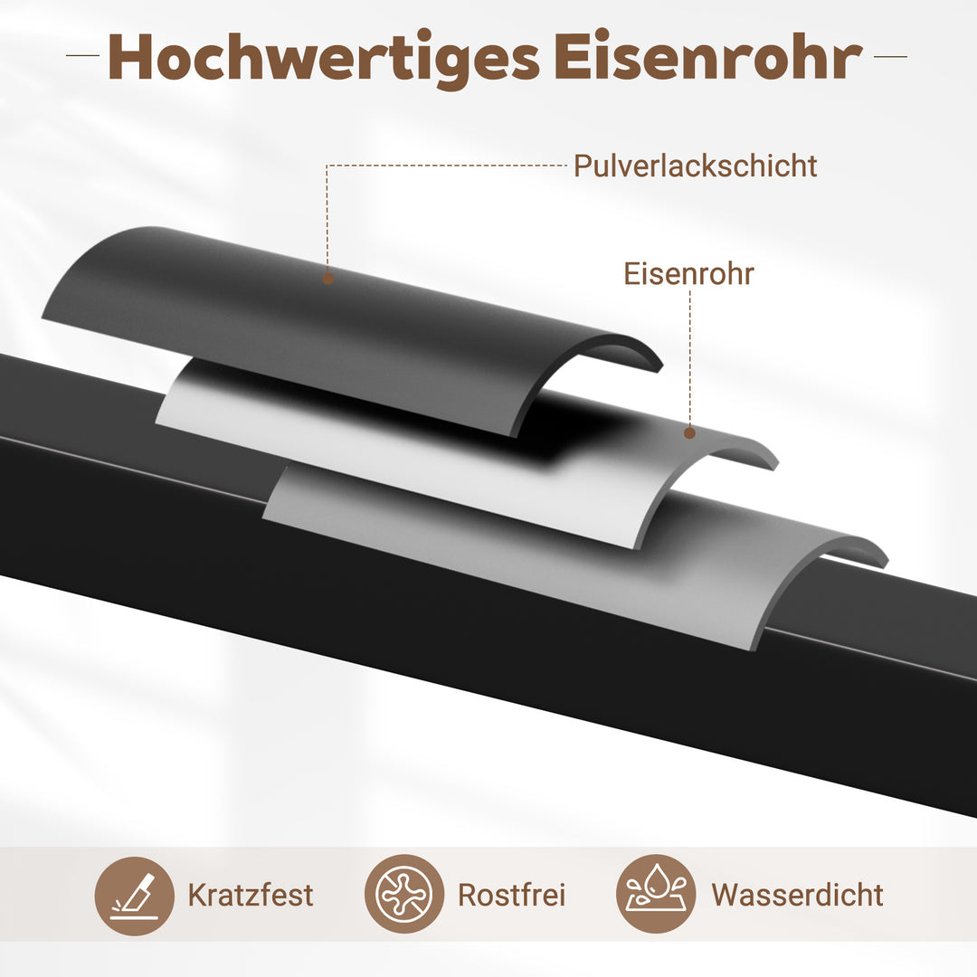 Sonnewelt Handlauf Treppengeländer Schwarz 60-360cm