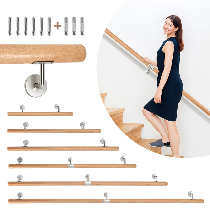 Sonnewelt Handlauf Geländer Buche Holz 50- 200cm