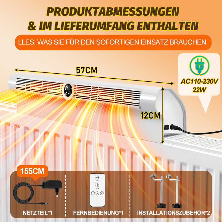 Sonnewelt Heizkörper Ventilator Heizverstärker 6 Auslässen und Beleuchtung