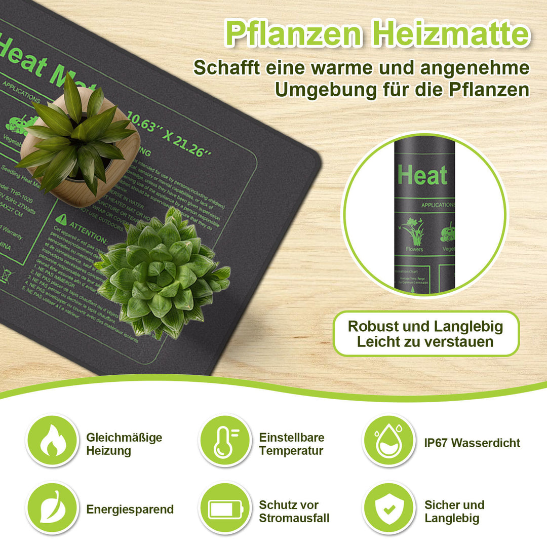Sonnewelt Heizmatte Pflanzen 27W/55W mit Thermostat