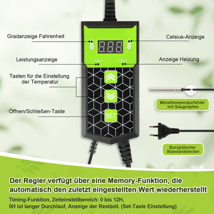 Sonnewelt Heizmatte Pflanzen 27W/55W mit Thermostat