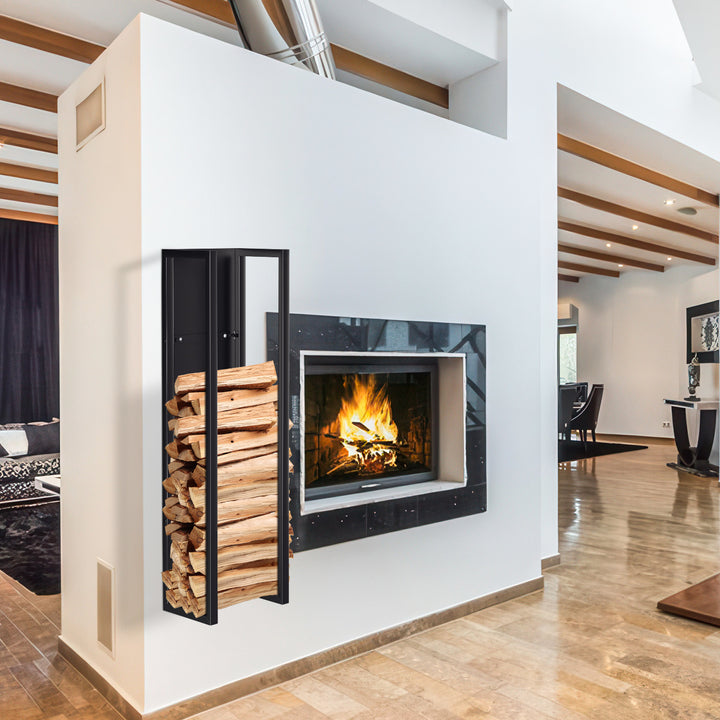 Sonnewelt Kaminholzregal Metall Kaminholzständer Wandmontage